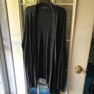 Barefoot Dreams CozyChic Lite Ribbed Cuff Coastline Cardigan -2X Indigo